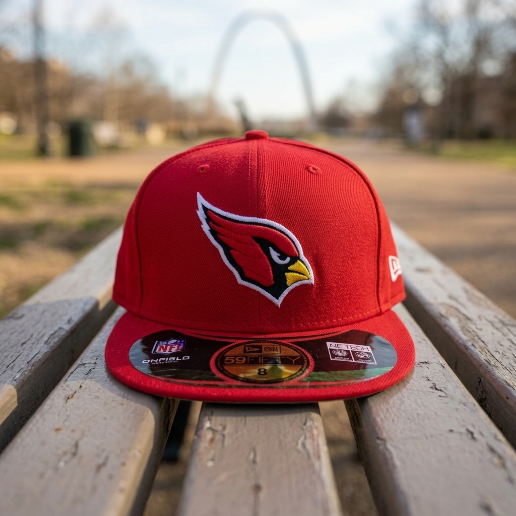 Arizona Cardinals New Era Red Team Basic 59FIFTY Fitted Hat Size XL 8